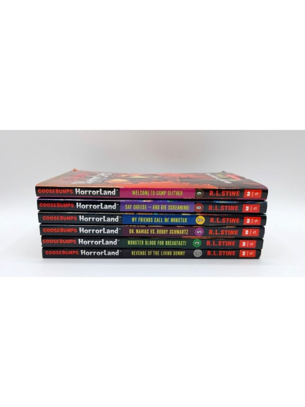 Lot of 6 Goosebumps HorrorLand Chapter Books Novels #1,3,5,7,8,9 by R L Stine